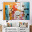 «Colorful Orange and Blue Play Forms II», art mural géométrique-251478787-251478796