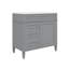 Meuble-lavabo de 36 pouces avec lavabo sur le dessus, armoire de rangement moderne, 2 tiroirs et un tiroir basculant-546526762