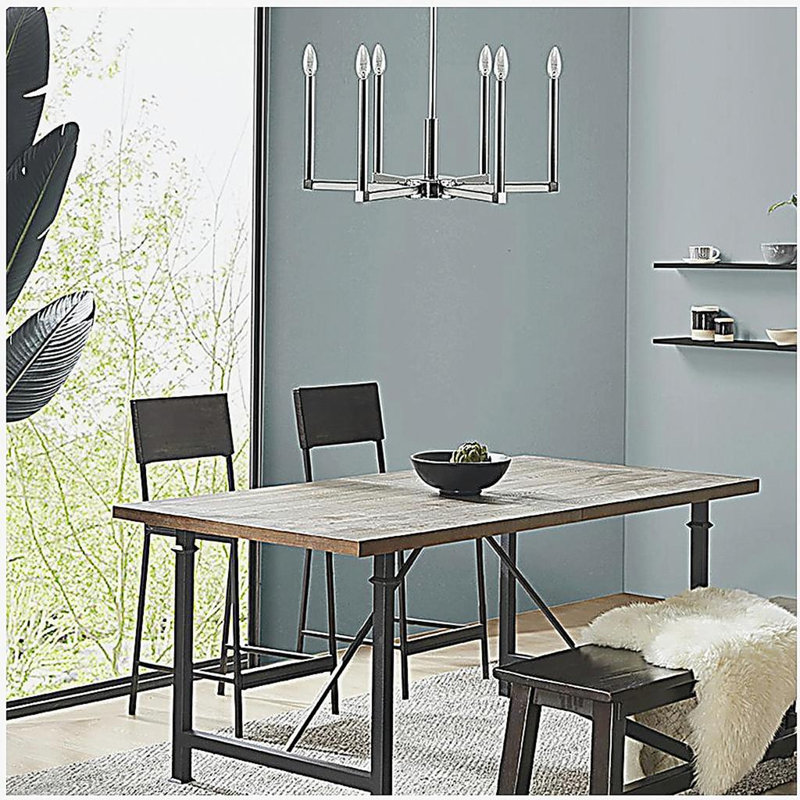 Lustre candélabre moderne à 6 têtes