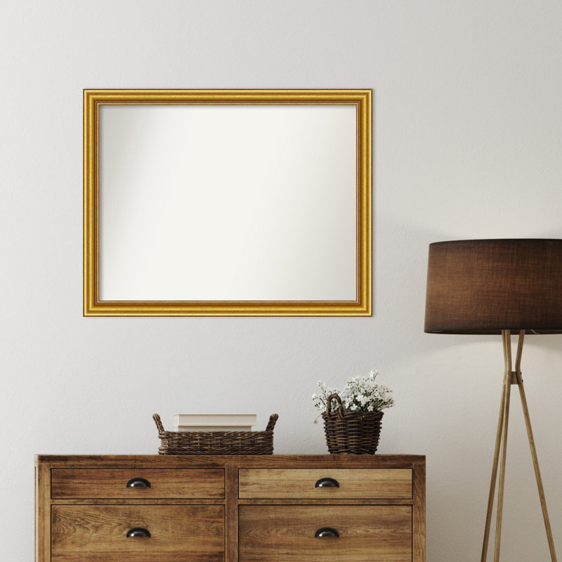 Townhouse Gold Non-Beveled Bathroom Wall Mirror, 29,75 po x 37,75 po