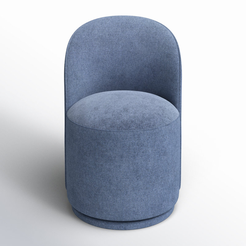Sharlene Swivel Side Chair, Joyce Navy Performance Basketweave