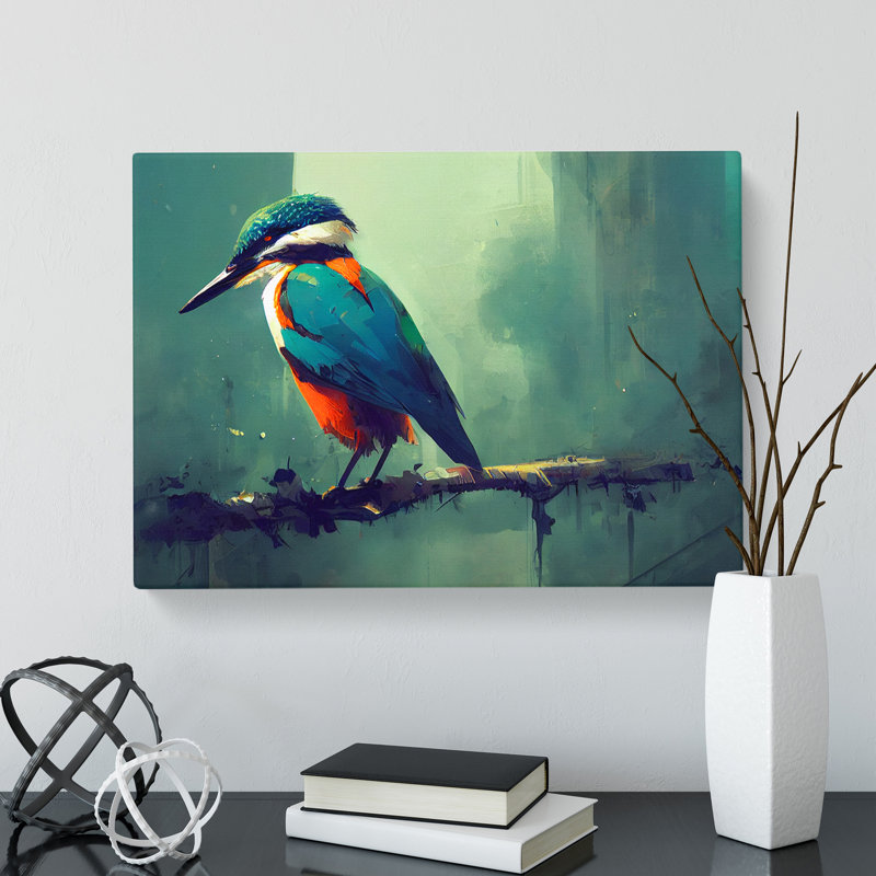 Kingfisher Bird Vol.5 - Wrapped Canvas, 35cm H x 50cm W x 3cm D