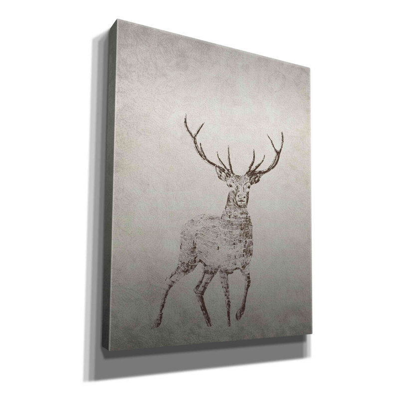 «Deer» par Incado, estampe numérique sur toile, H 34 po x l 26 po x P 1,5 po