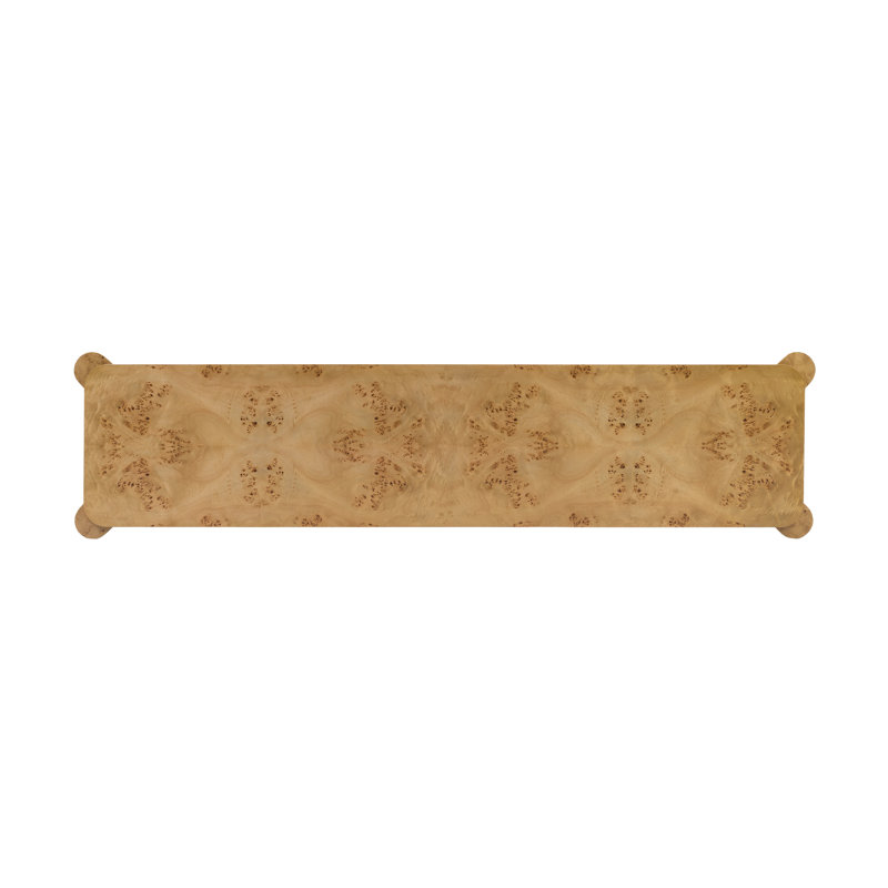 Jakus Maple Burl Vanity Desk With Hidden Drawer 63.1 Inch Console Table For Home Office Or Makeup Storage, Beige