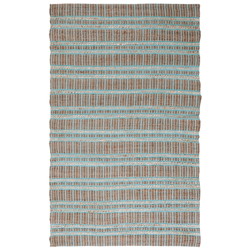 Tapis rayé en jute / coton Sekani, Rectangle 8 pi x 10 pi