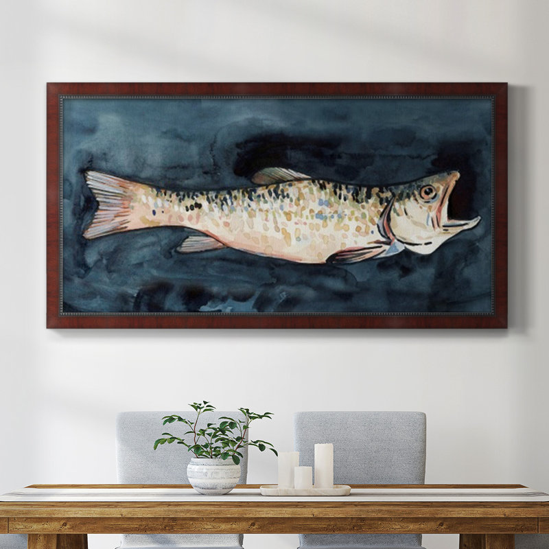 «Hungry Fish II», reproduction d'un seul cadre photo sur toile, H 29 po x l 53 po x P 1 po