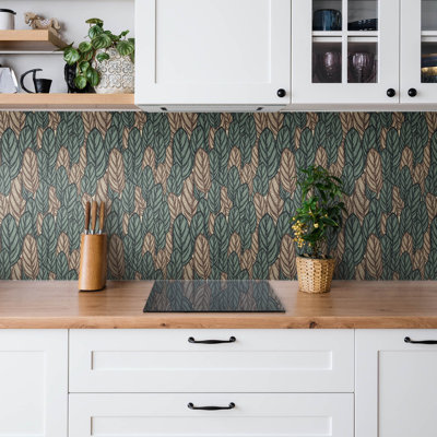 Haviland 30cm x 30cm PVC Mosaic Tile in Green