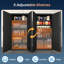 Grande armoire de rangement en métal avec portes et tablettes réglables, armoire de rangement verrouillable 72 po avec serrure pour bureau à domicile, garage, école-563396327-563396334