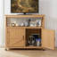 Armoire-bar d'extérieur en bois de cèdre de 42 po avec rangement et station de service-118281184