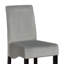 Ensemble de 2 tabourets de comptoir rembourrés gris foncé et noir