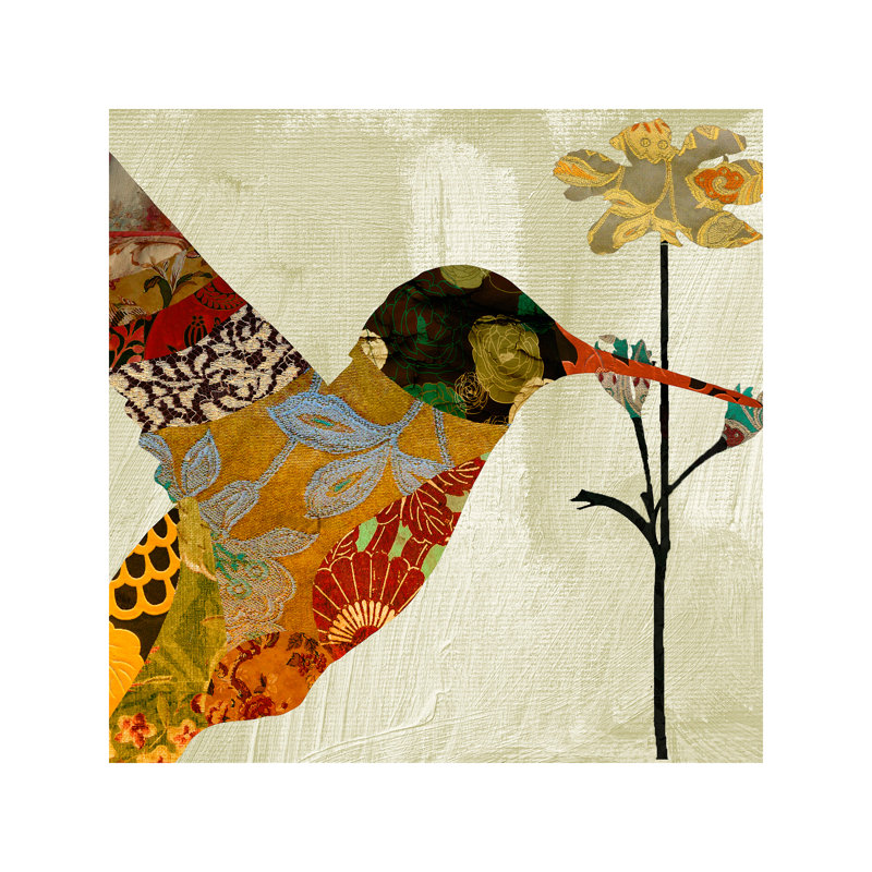 Humming Bird Brocade III by Color Bakery - Print on Canvas, No Frame, 45.72 cm H x 45.72 cm W x 1.91 cm D