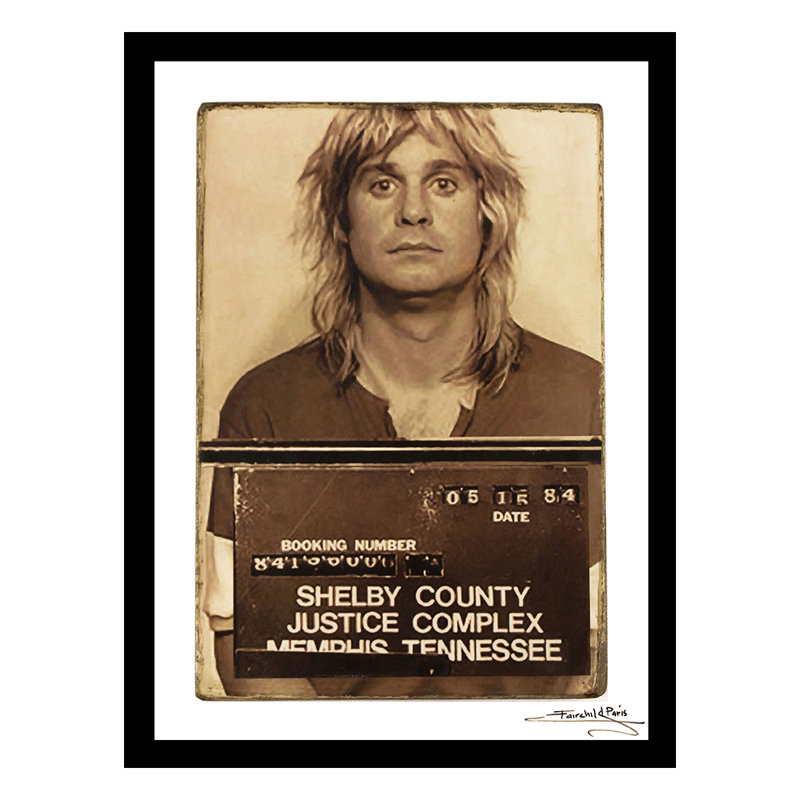 " Ozzy Osbourne 1984 Mugshot - 14x18 Framed Print "