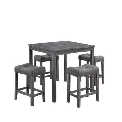 Dereham 5 Pieces Square Counter Height Set 