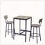 Ensemble de table de bar avec 2 tabourets de bar en polyuréthane-1700622376