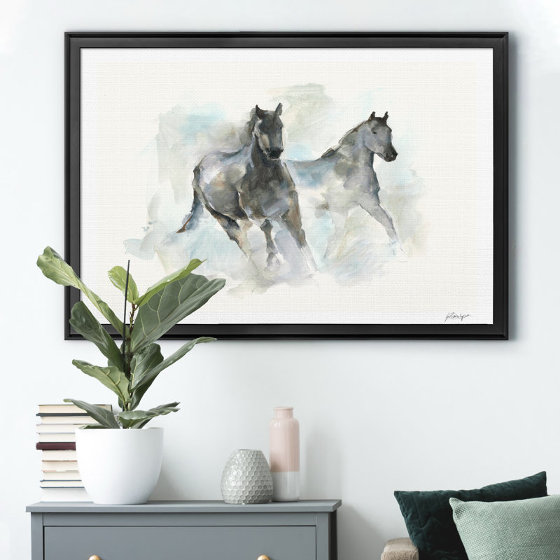 «Run Free I», cadre photo, impression sur toile, Noir, H 18,5 po x l 24,5 po x P 1,5 po