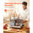 Commercial Meat Slicer, 320W Electric Deli Food Slicer with 12" Carbon Steel Blade, Built-In Sharpener & 0-0.6" Adjustable Thickness for Frozen Meat, Ham, Baguett, Steak, UL Approved