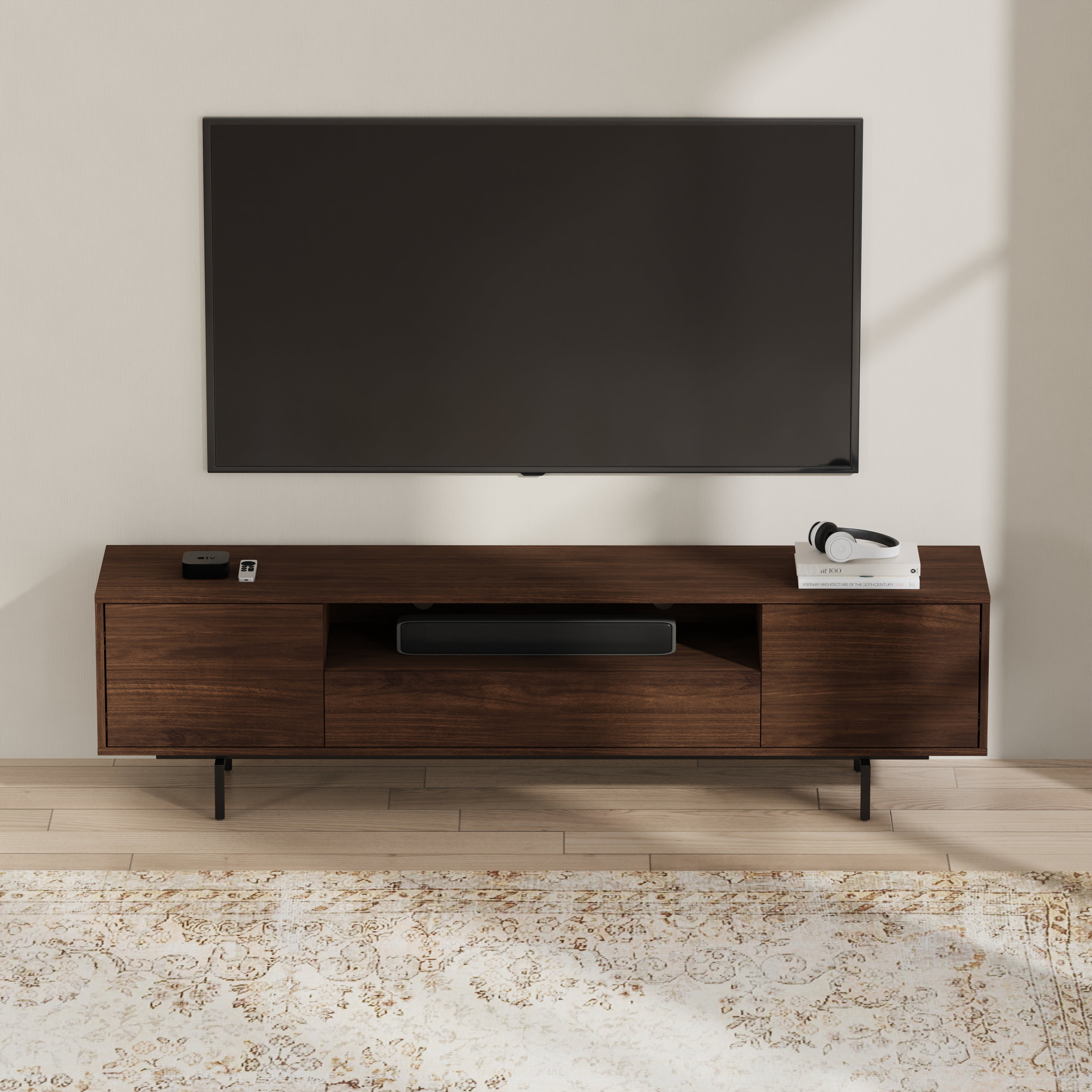 Latitude Run® Canterbury 3 Door TV Stand for TVs up to 85" & Reviews | Wayfair