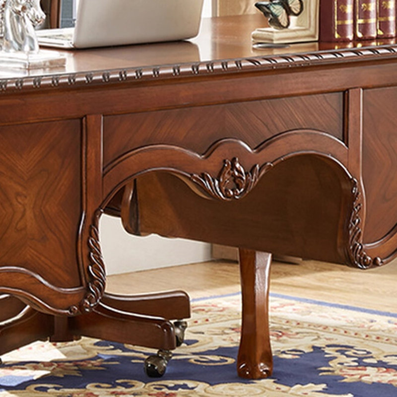 Bureau d'ordinateur à rangement américain de style américain, H 30,7 po x l 59,05 po x P 29,52 po