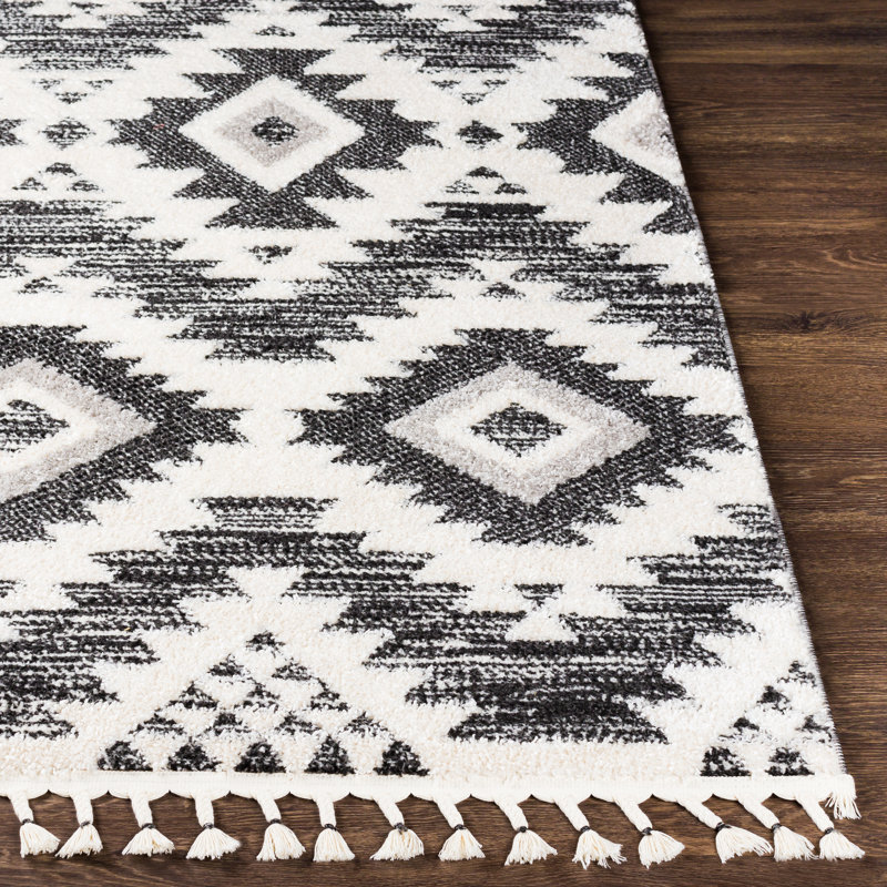 Elwell Moroccan Indoor Rug, Rectangle 5'3" x 7'