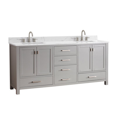 Modero 72" Double Bathroom Vanity with Top