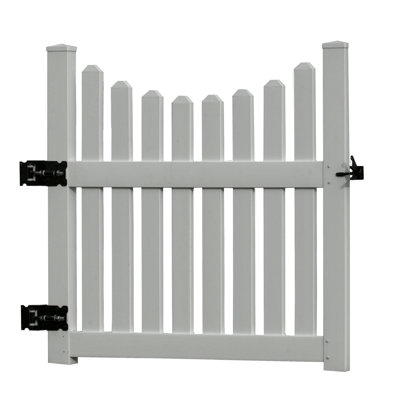 43.625'' H x 48.5'' W White Vinyl Gate