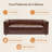 Faux Leather Upholstered Square Arms Sofa-284300787
