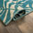 Rectangle Traci Floral Green/Blue/Ivory Indoor & Outdoor Plastic Straw Area Rug-1686044054