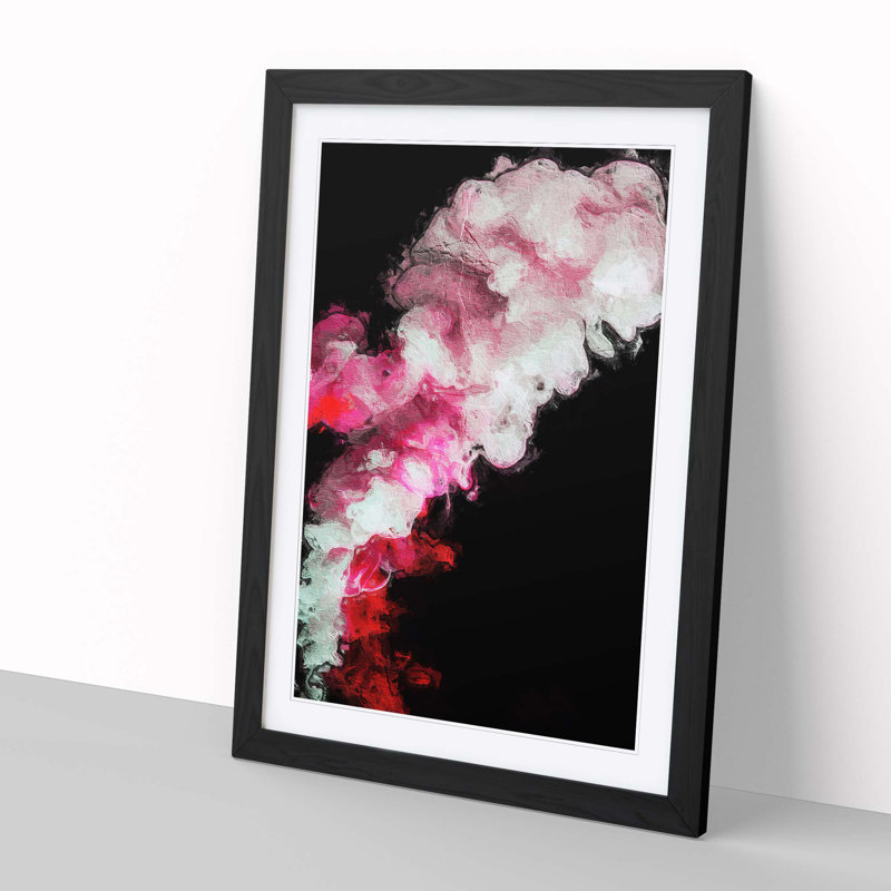 Liquid Bloom in Abstract - Picture Frame Graphic Art Print, 91cm H x 60cm W x 2cm D, Black