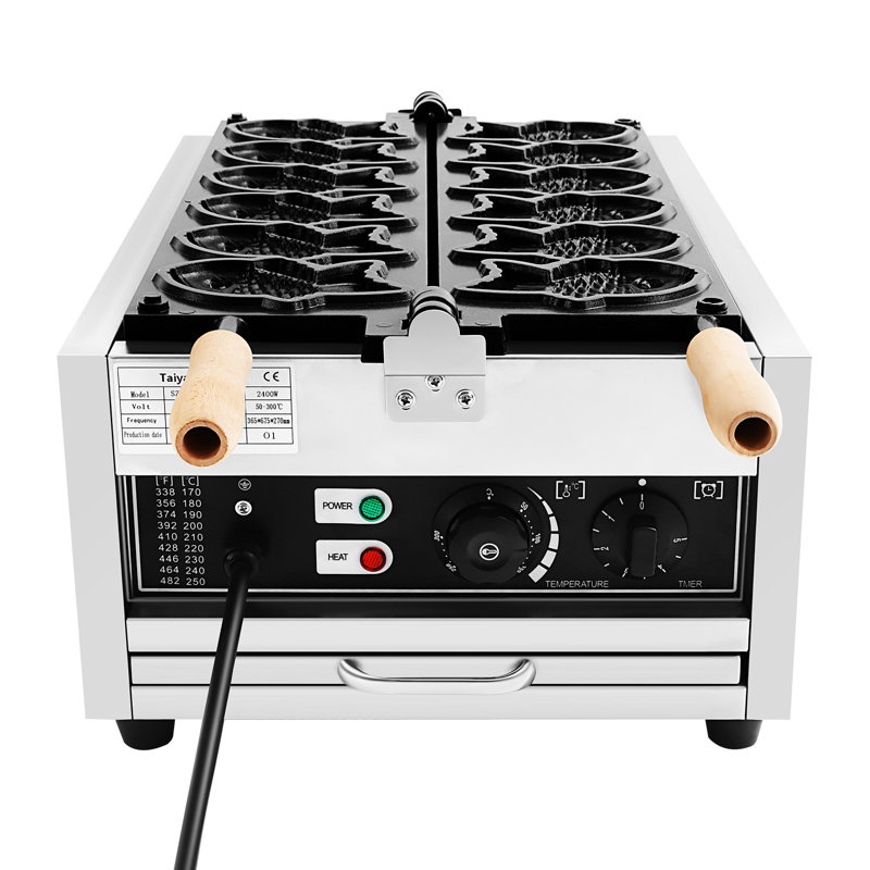 Machine à taiyaki commerciale antiadhésive pour gaufrier en forme de poisson