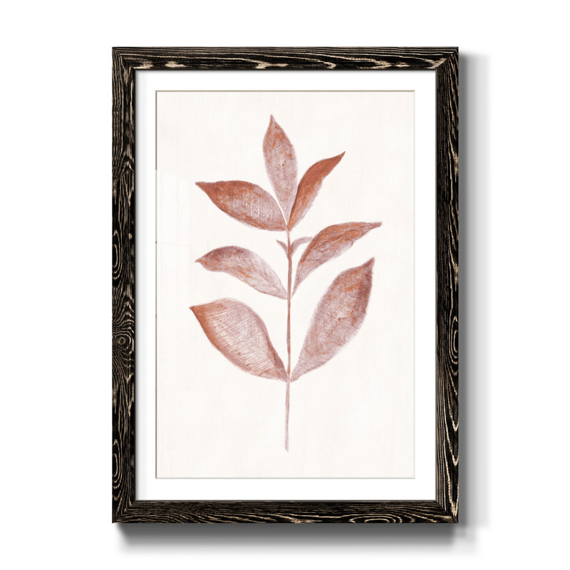 Red Leaf III - Reproduction d'art sur papier encadré, H 31,5 po x l 23,5 po x P 1,5 po, Noir