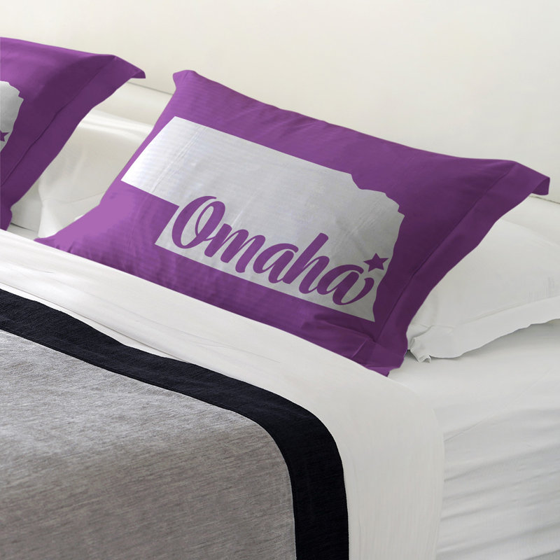 Omaha Polyester Sham, King, Polyester, Violet