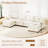 140” Comfy Cloud Couch U Shaped Sectional Sofa with Two Ottomans-1597467560