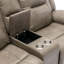 Fauteuil inclinable de cinéma maison 2 places avec une bande lumineuse DEL, deux porte-gobelets et une boîte de rangement-1366282266