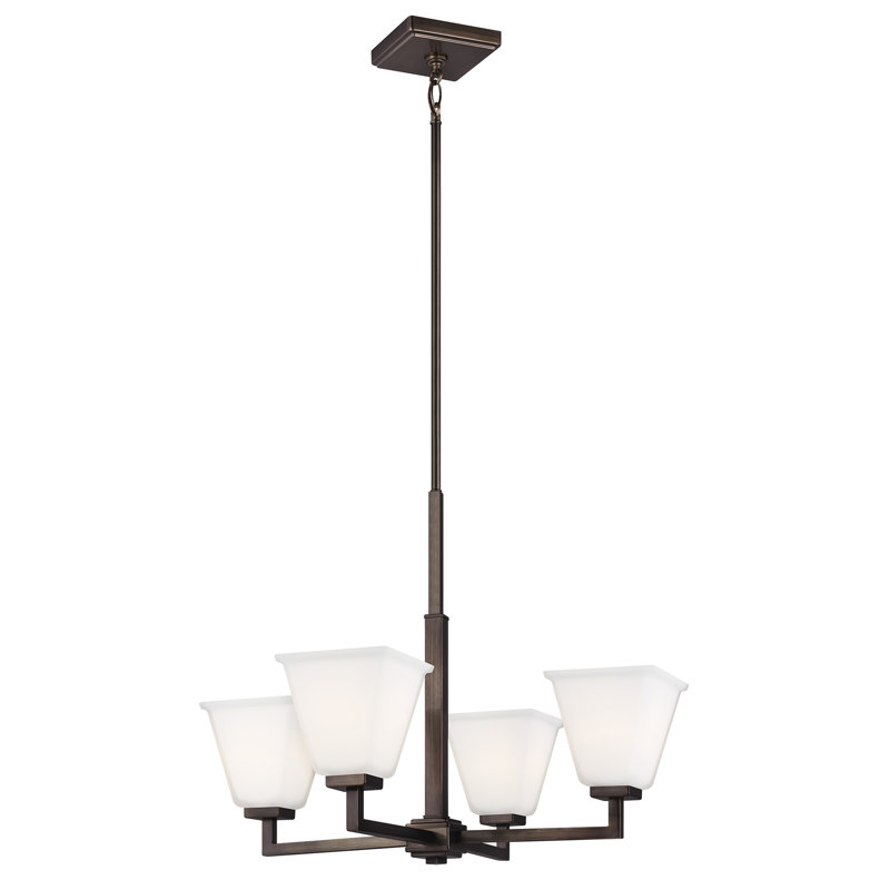 Ellis Harper Four Light Chandelier from Generation Lighting , Brushed Nickel, No