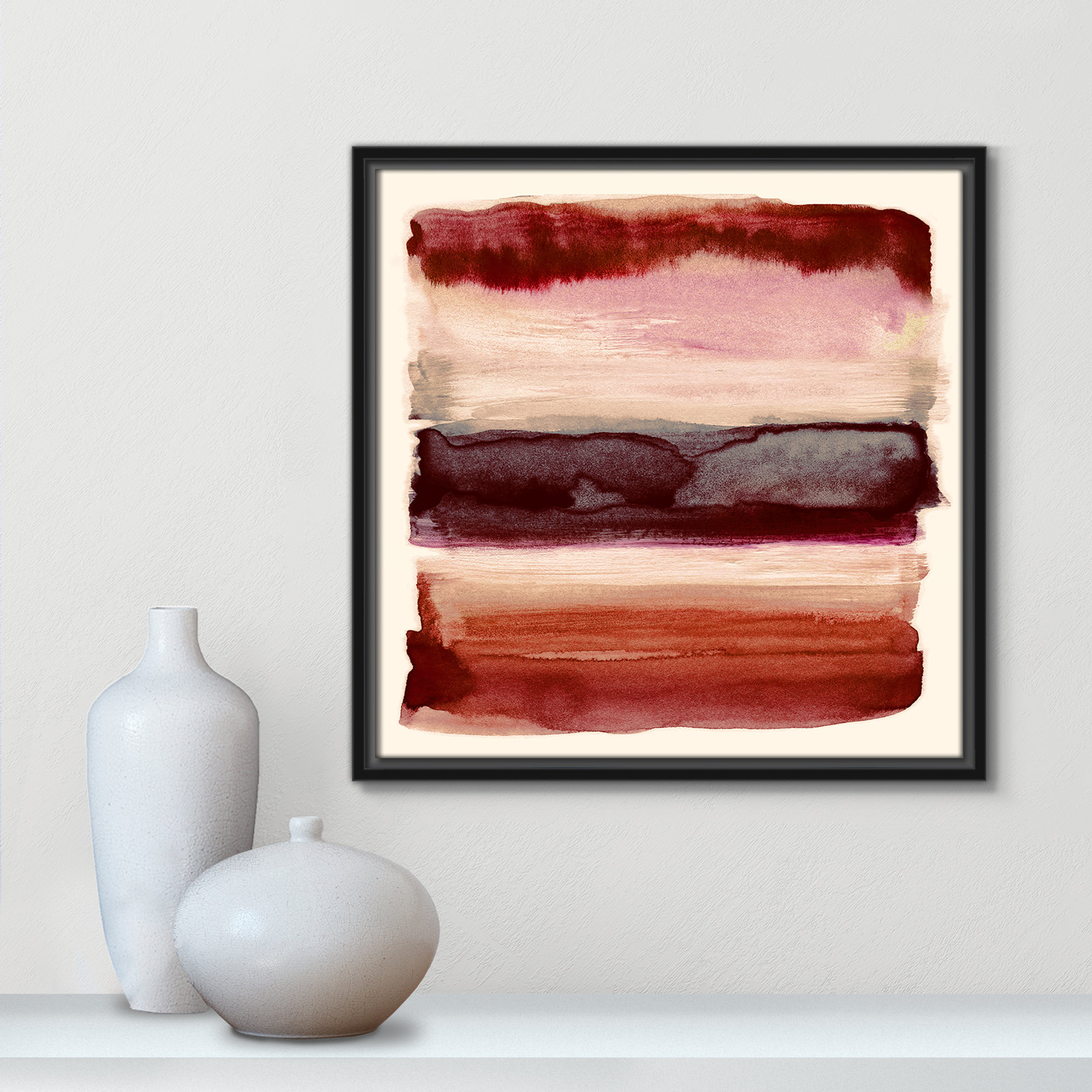 Burgundy Sky II Print by Nan, Black, 17.5" H x 17.5" W