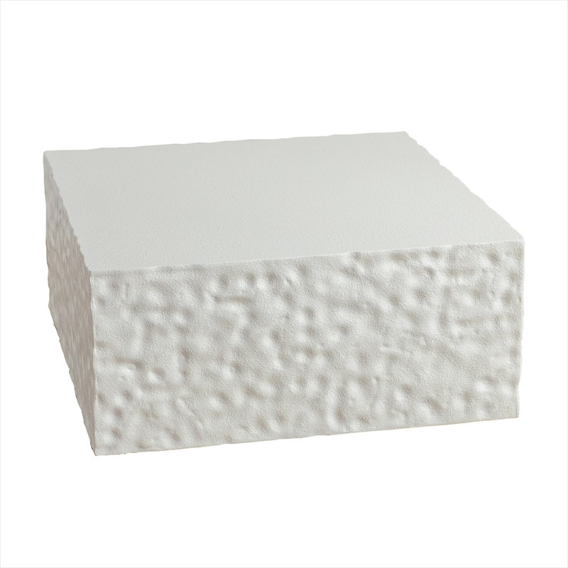 Table basse de salon, centre de table carré moderne en MDF carré blanc, largeur de 27,56 pouces