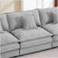 Canapé modulaire en chenille gris 130,7 pouces - canapé-lit en U à 4 places avec repose-pieds mobile, combinaison de bricolage pour le salon-600689426