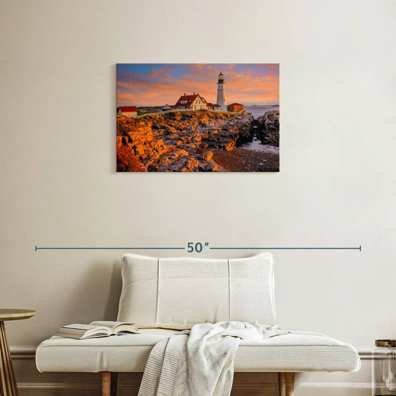 Aletra Rocky Shore Lighthouse, 20" H x 30" W