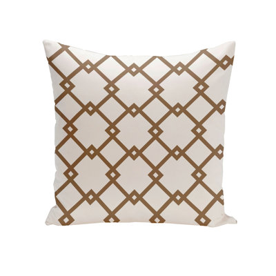 E By Design Square Pillow Cover & Insert In White,cocoa,down Blend