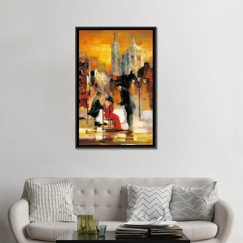 « amour ii », impression sur toile, H 26 po x l 18 po x P 1,5 po, Toile avec cadre noir, Pas de tapis