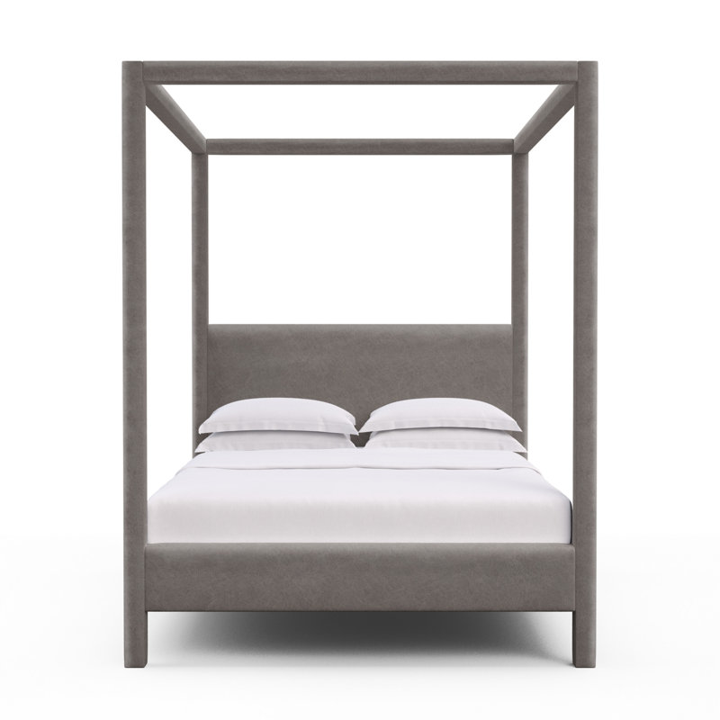Lafayette Upholstered Bed, Queen, Distressed Leather Graphite