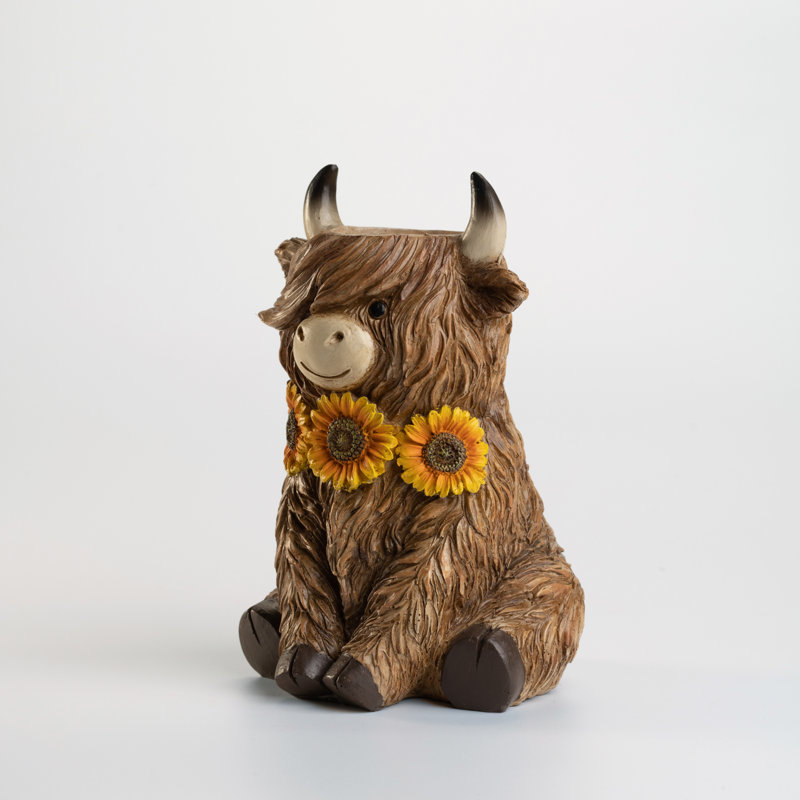 Pot à fleurs 6,6 po Highland Cow