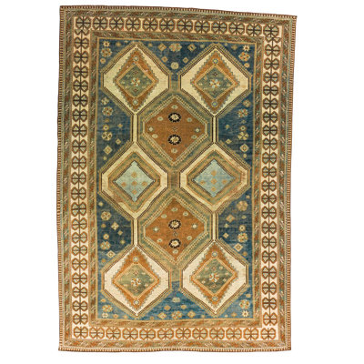 One-of-a-Kind 7'0'' X 10'2'' 1990s Wool Area Rug in
