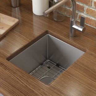 Ruvati 15" L x 13" W Undermount Kitchen Sink with Basket Strainer