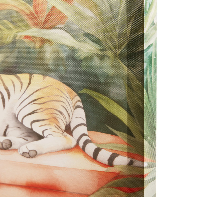 Majestic Tiger Green Jungle Canvas Wall Art, 16" x 20"