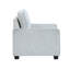 Chaise d'appoint avec coussins réversibles Pery, polyester gris clair moderne