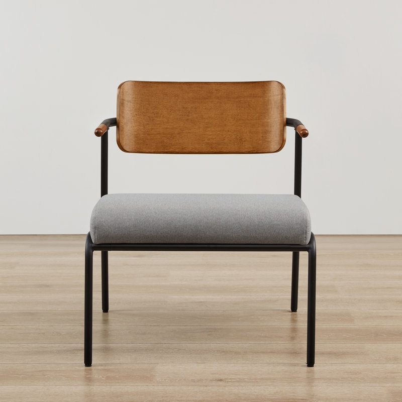 Chaise d'appoint Domerese, Polyester gris clair