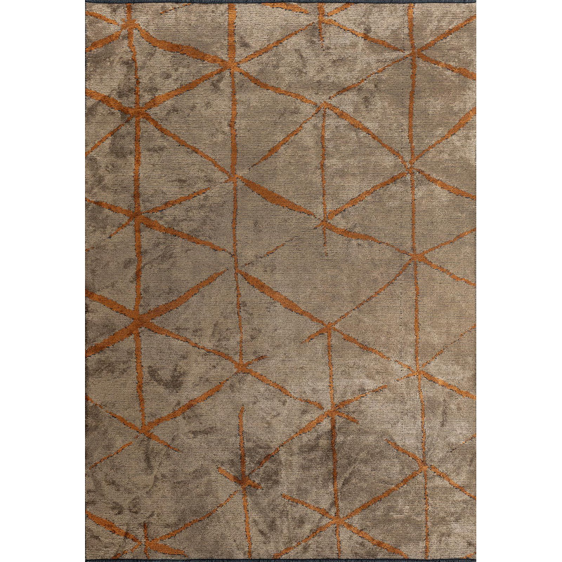 Contemporain grand diamant abstrait, Rectangle 6 pi 7 po x 9 pi 10 po