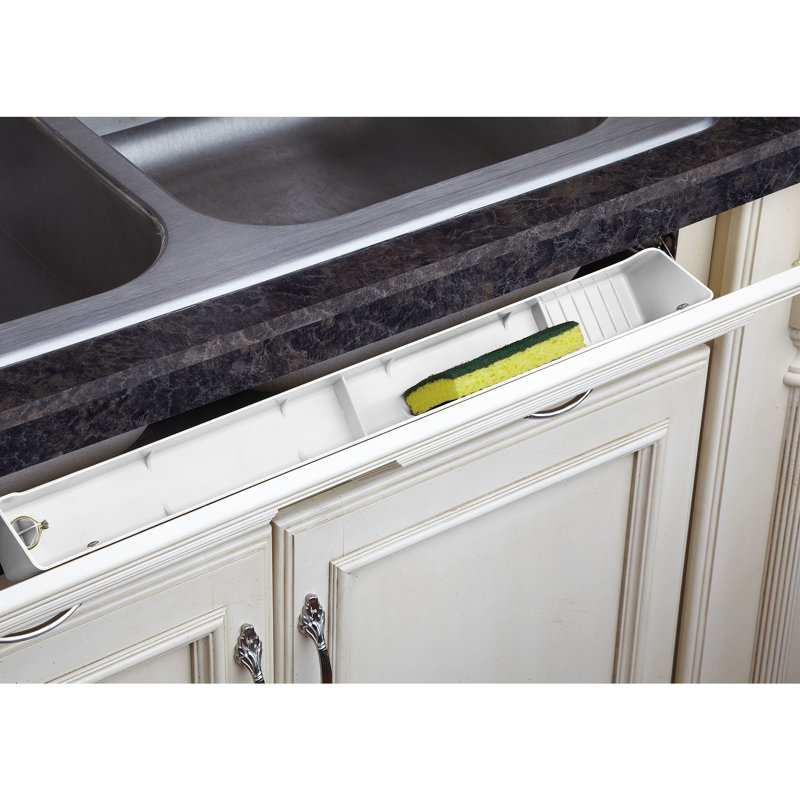 Rev-A-Shelf Kitchen Tip-Out Tray Polymer, Plastic, White, 24" W