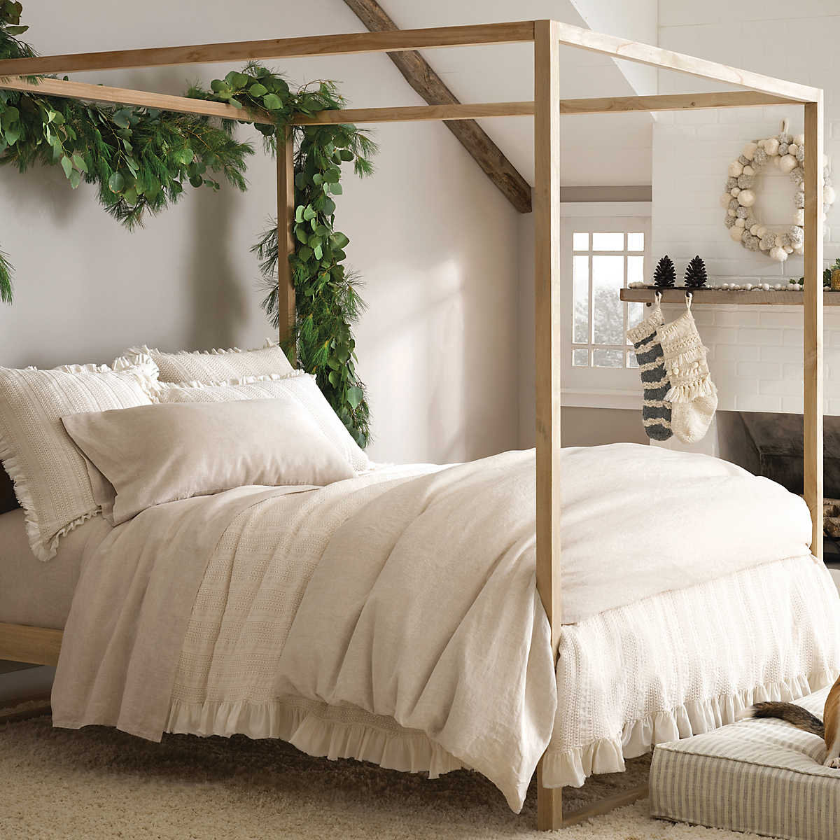 Lush Linen Duvet Cover Set, King Duvet Cover, Natural